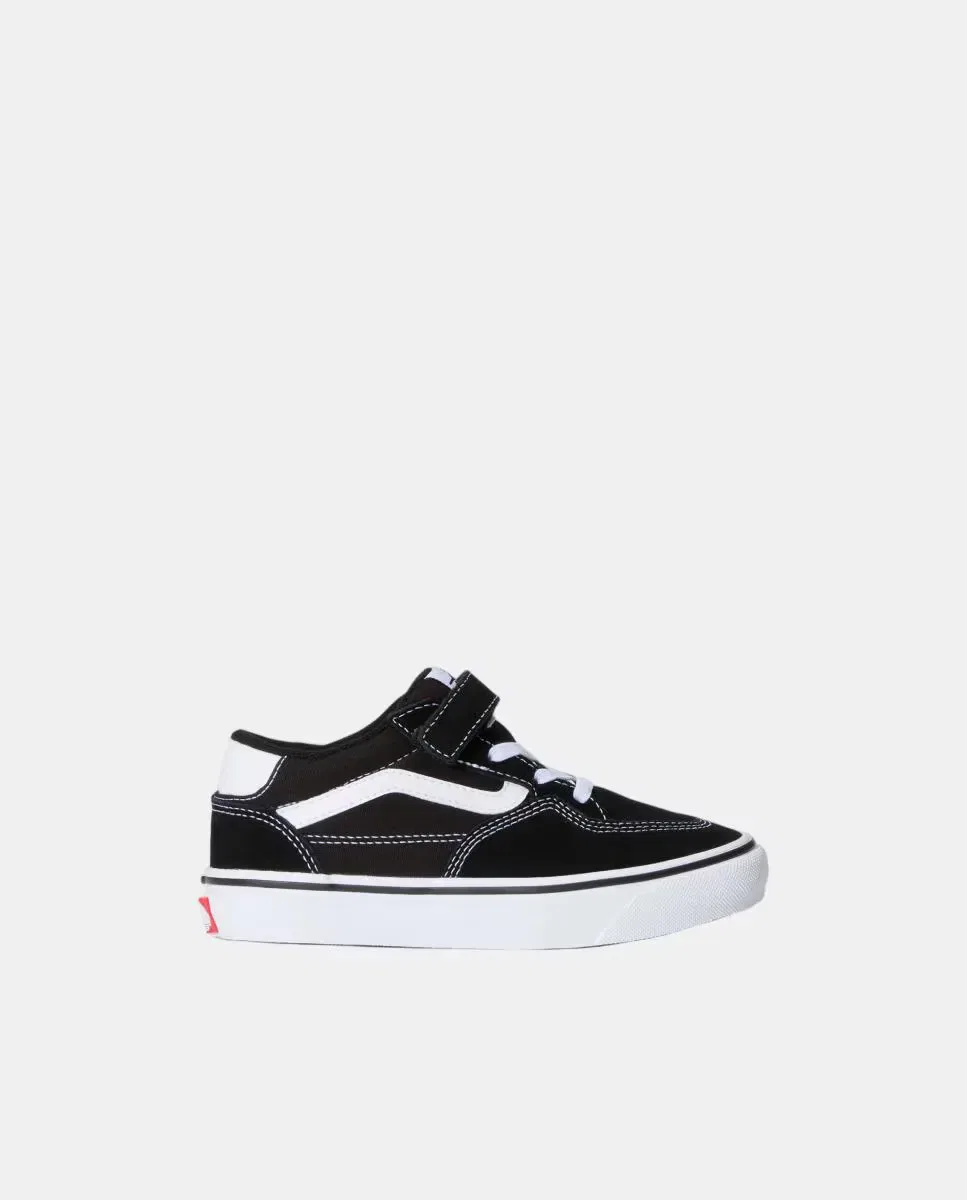 Детские кеды для мальчиков на липучке и шнурках Rowan Vans, Negro