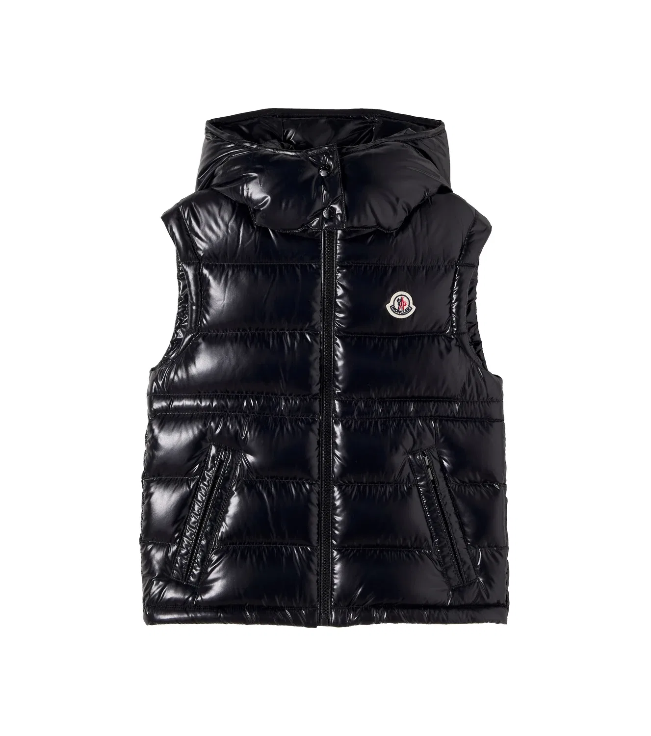 Стеганый пуховый жилет Moncler Enfant, черный