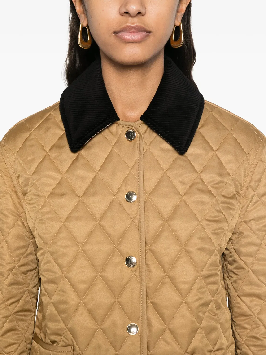 Удлиненный жакет с подкладкой Burberry, коричневый — фото 4
