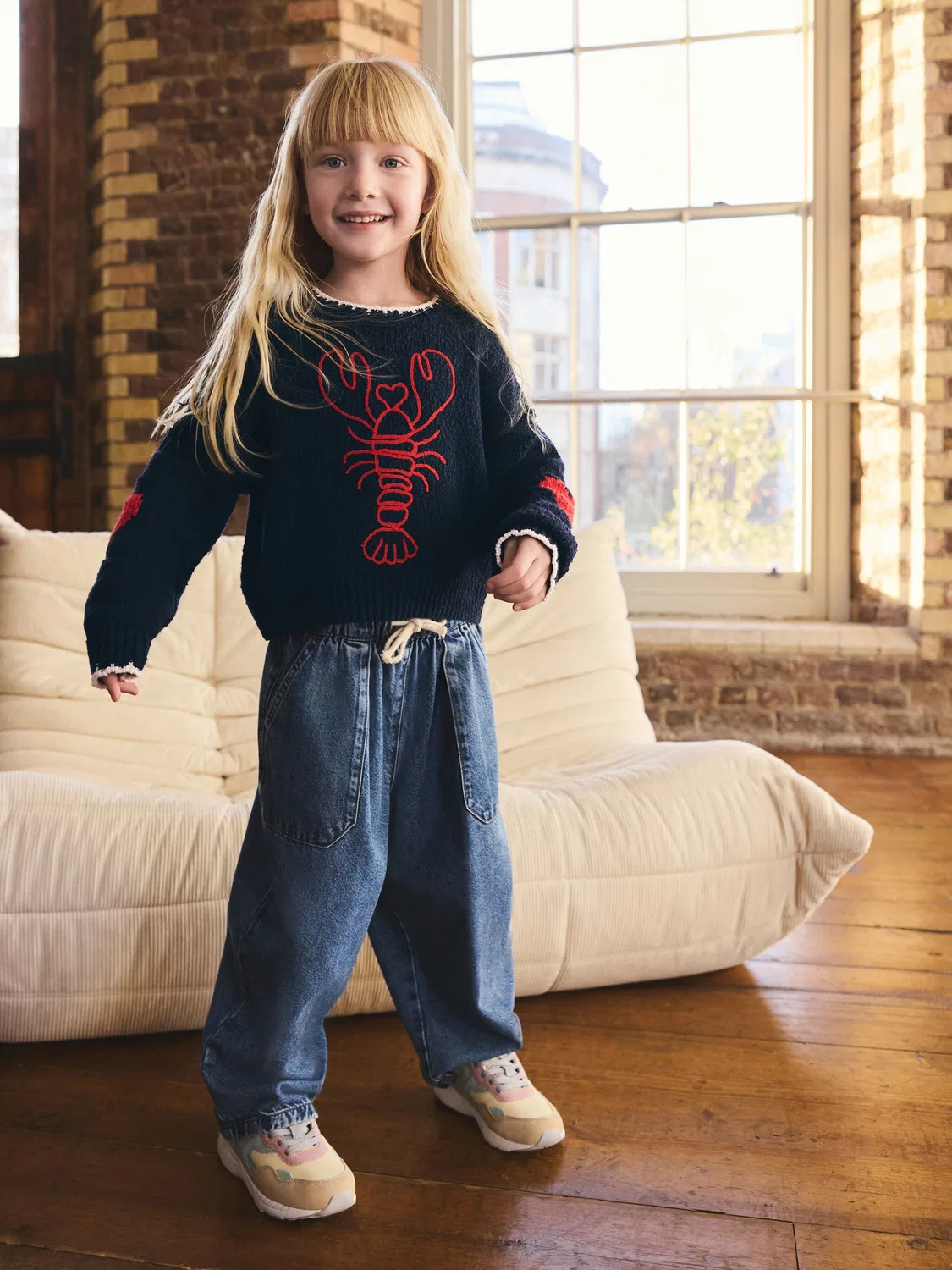 Джемпер с лобстером, Navy Lobster Jumper Next, темно-синий