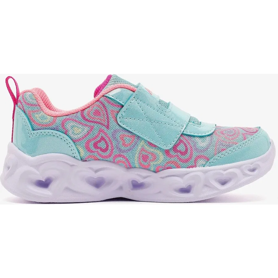 Детские кроссовки с подсветкой Heart Lights Boogie Land Skechers, Розовый — фото 3