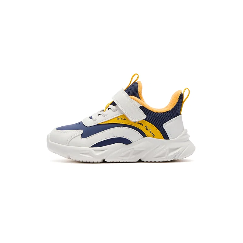 Детские кроссовки с синтетической кожи 361°KIDS, General Blue/Feather White/Gold Orange Yellow