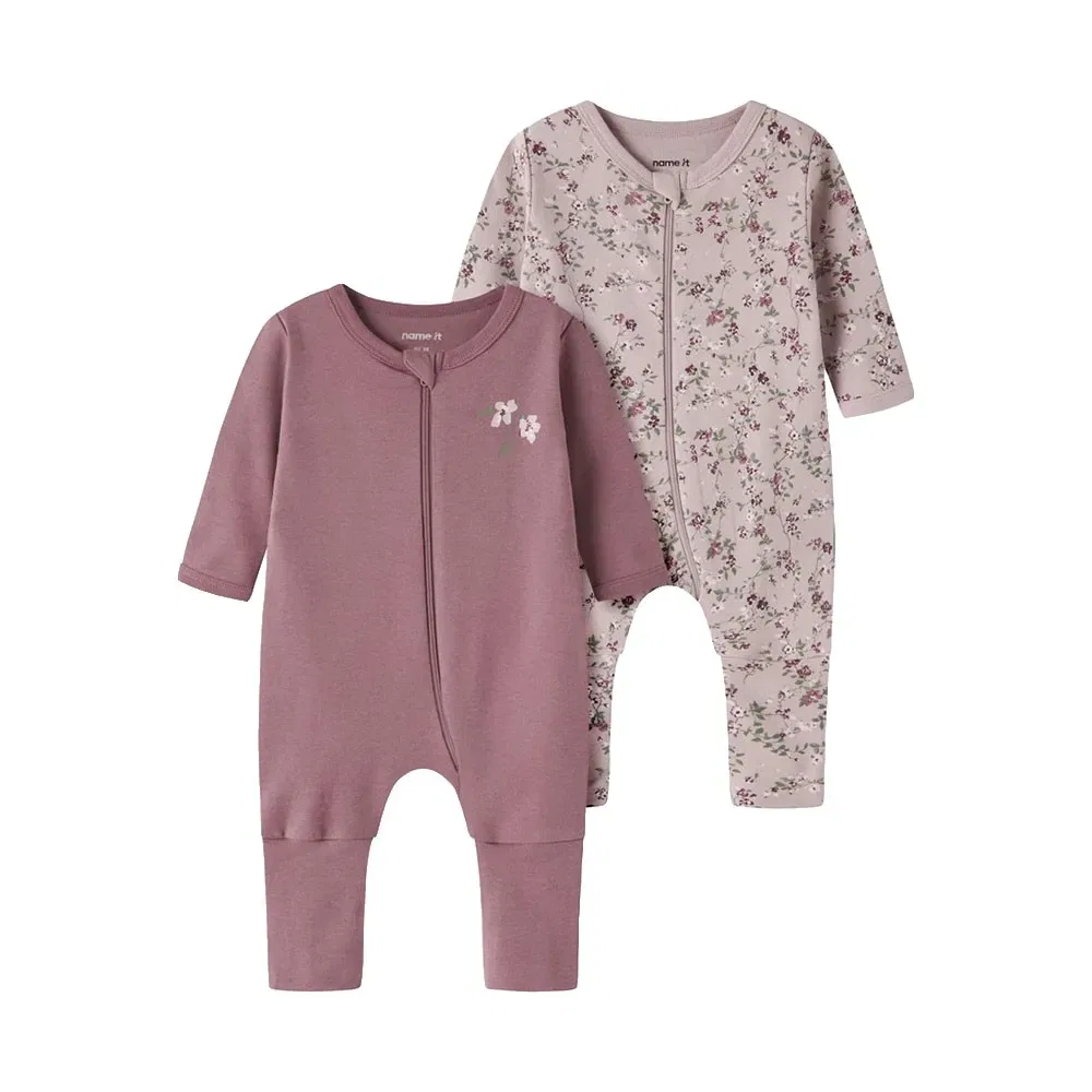 Детская пижама для девочек с длинным рукавом Flower Name it, Purple