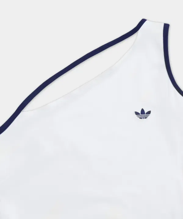 Топ на одно плечо Tank, белый, Adidas — фото 3