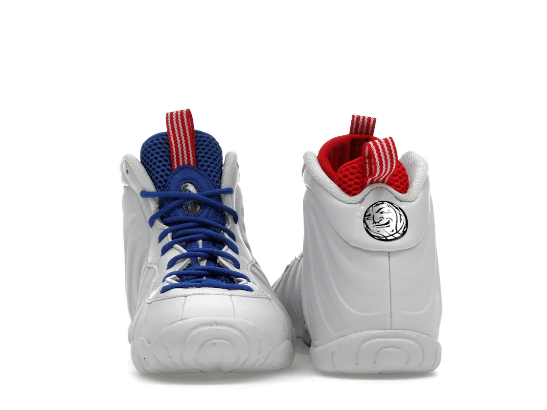 Детские кроссовки Lifestyle Nike Little Posite One, Photon Dust/University Red-Game Royal-Metallic Silver — фото 4
