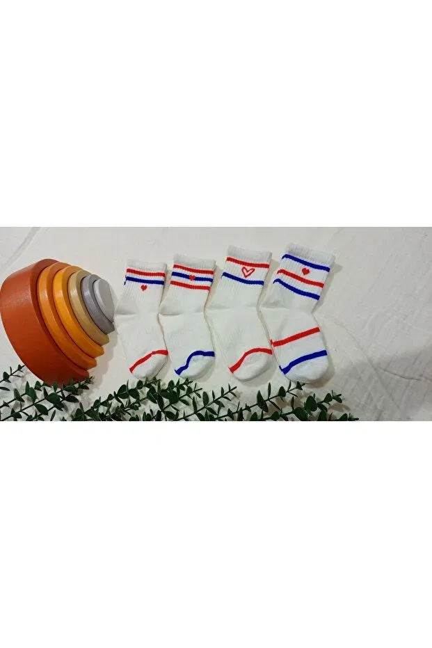 Детские носки для девочек с рисунком 4-Pack elfida pattern Bebek Meselesi, White