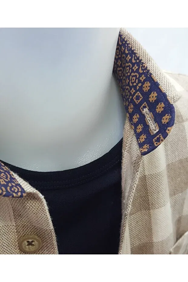 Детская рубашка с длинным рукавом с принтом Louis Kids, Beige — фото 3