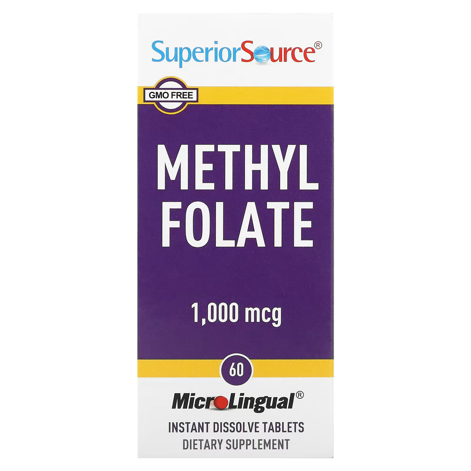 

Superior Source, метилфолат, 1000 мкг, 60 таблеток