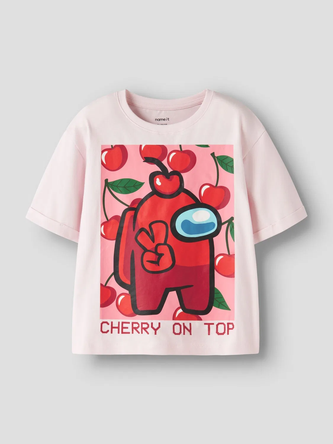 Футболка Name It в розовом и светло-розовом цветах — фото 3