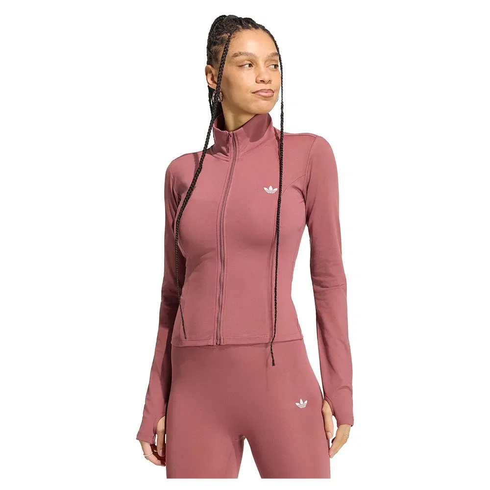 Женский свитшот с молнией Essentials Polyester Track Adidas Originals, Pink