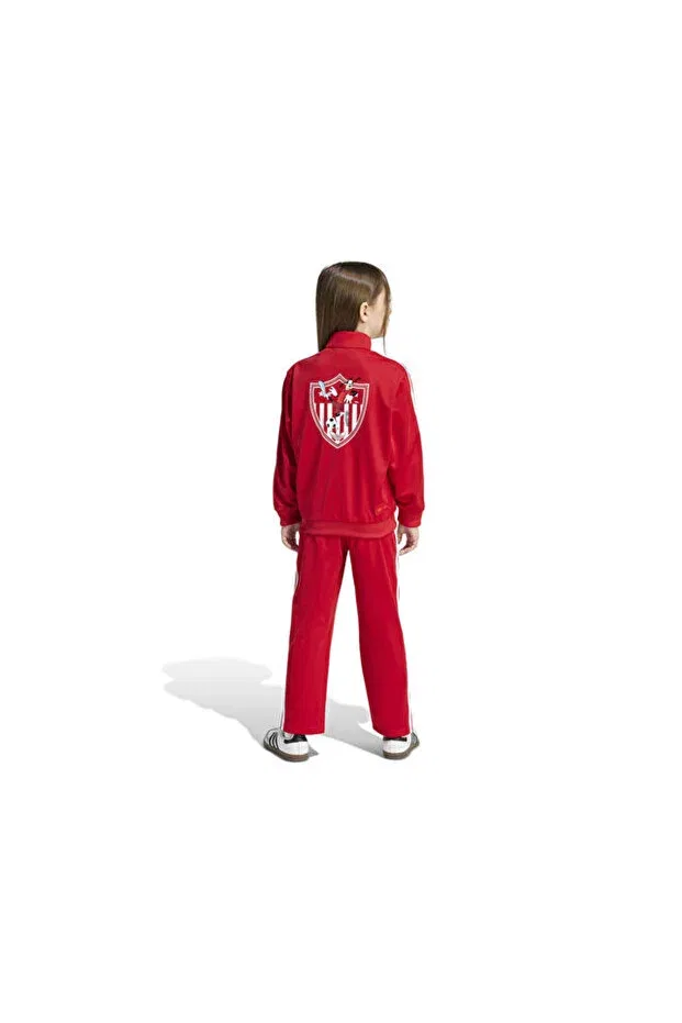 Детский спортивный костюм для девочек с принтом Firebird ts Adidas, Red — фото 4