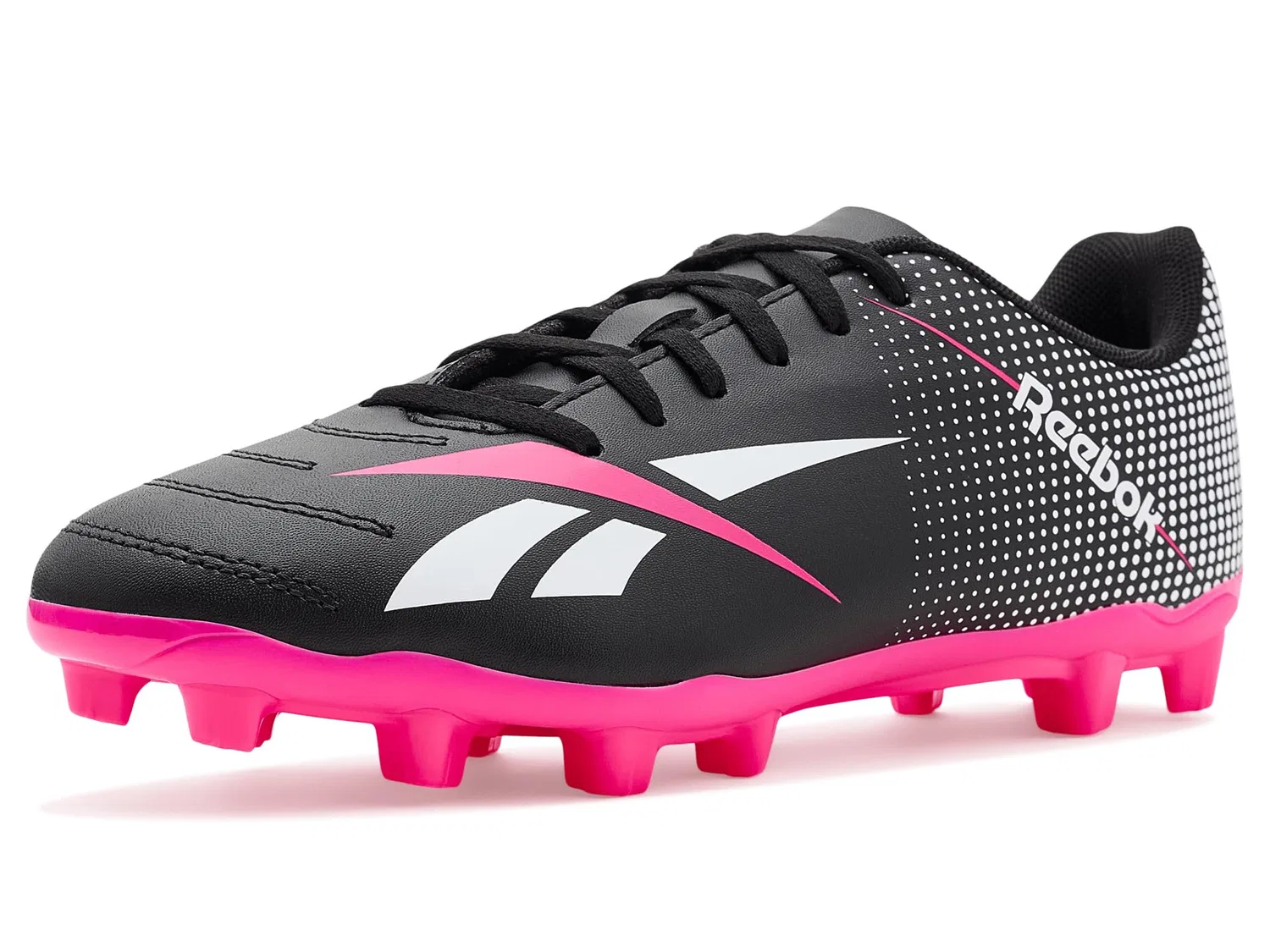 Бутсы Strike MG Soccer Cleat (для маленьких и больших детей) Reebok Kids, Black/White/Pink