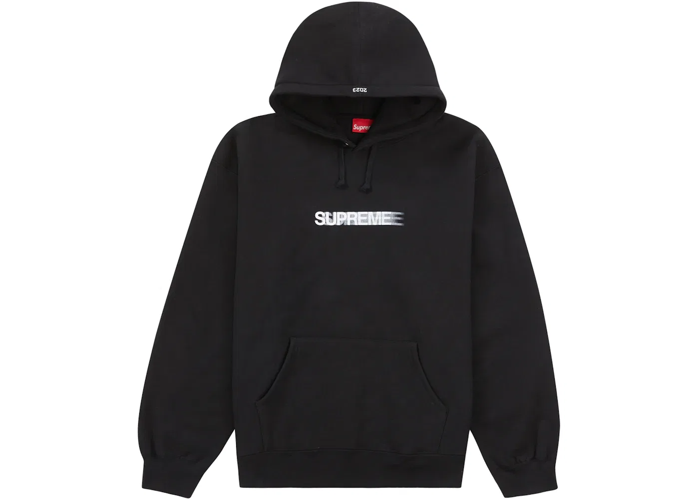 Мужская худи с принтом Motion Logo Supreme, Черный