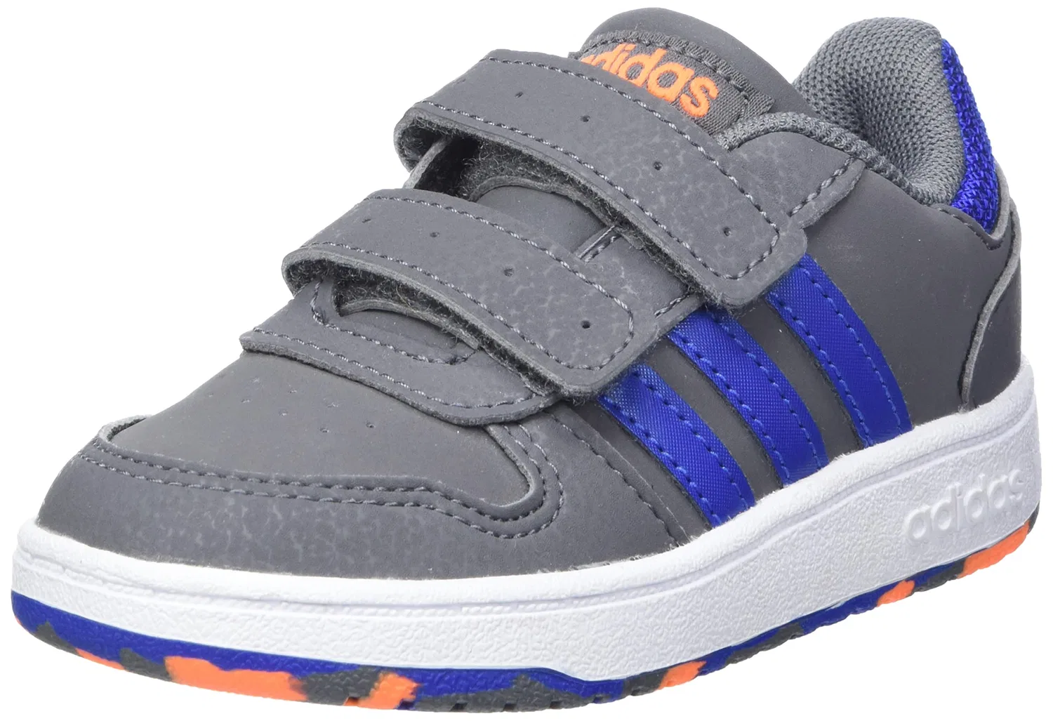 Детские кроссовки для мальчиков с липучкой Hoops 2.0 Cmf I Adidas, Gricin Azure A Narsen