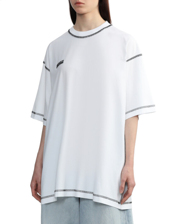Футболка Vetements Inside Out Embroidered Logo, белый