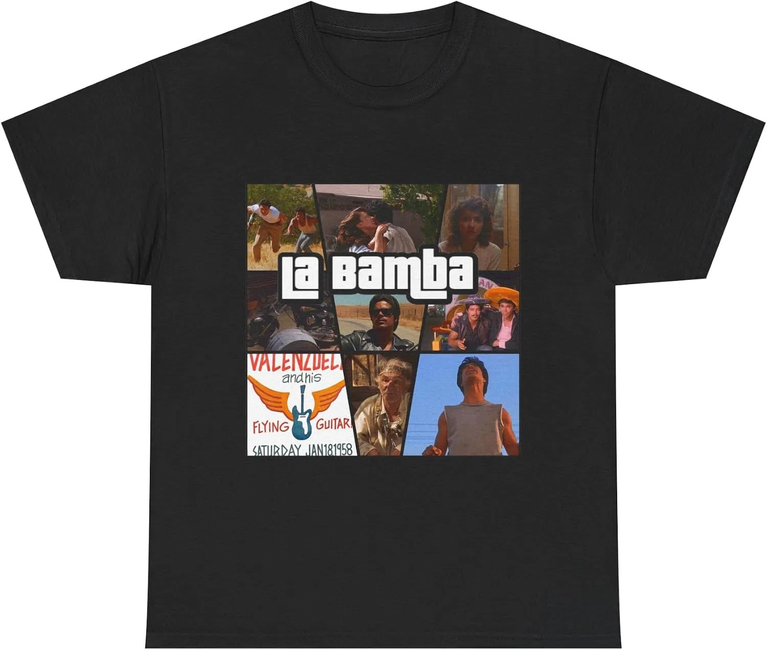 Женская футболка с принтом La Bamba, чёрный