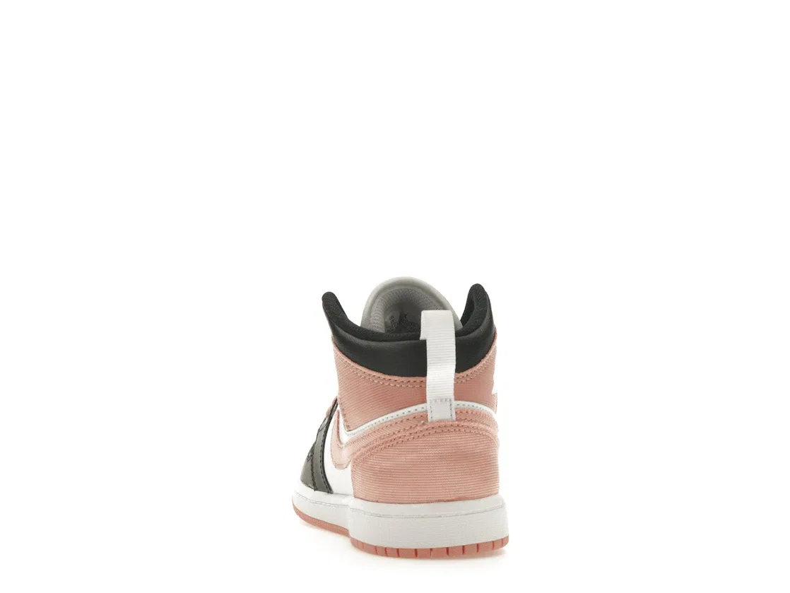 Детские кроссовки Lifestyle с принтом Jordan 1 Mid Jordan, White/Black/Light Madder Root — фото 4