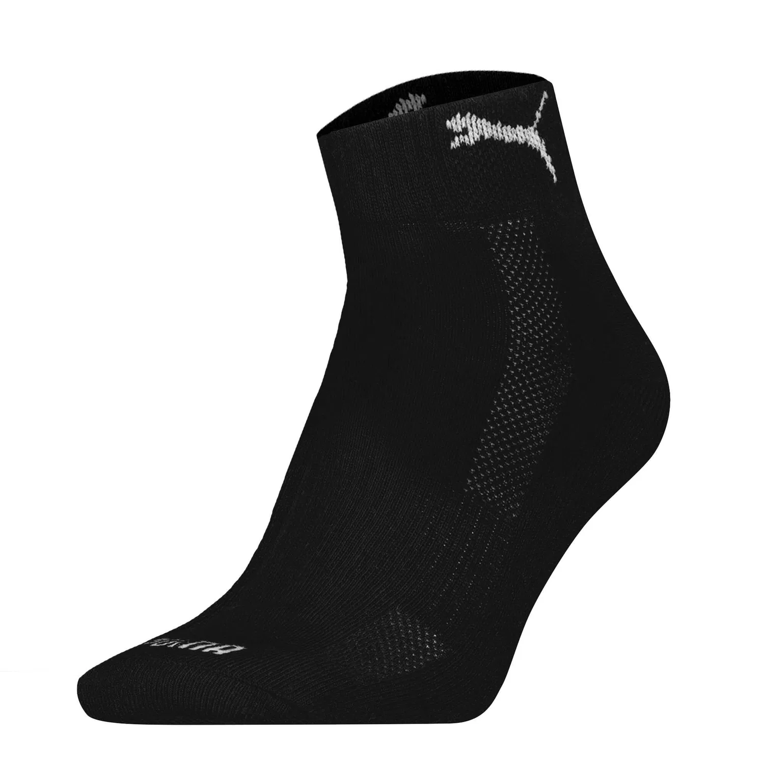 Детские носки с махровой стелькой Stretch-Cushioned Quarter 3P Puma, Schwarz — фото 3