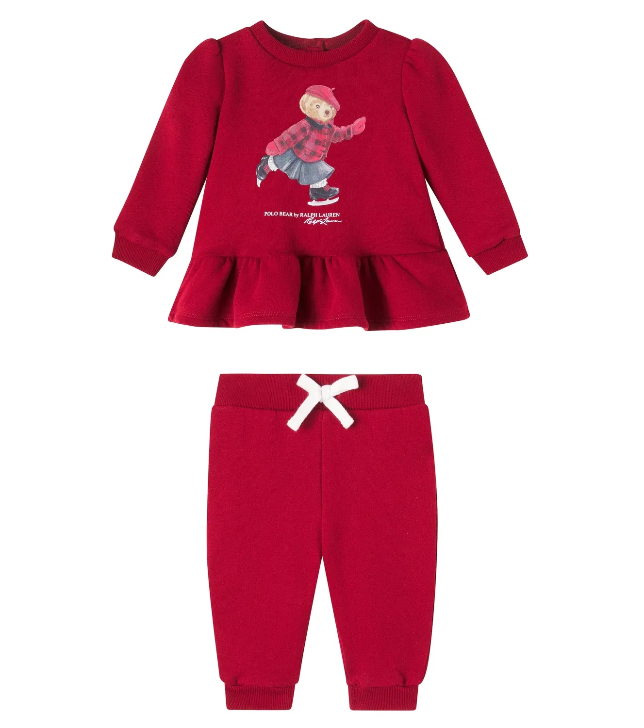 Комплект из свитшота и спортивных брюк Polo Bear, Polo Ralph Lauren Kids, красный