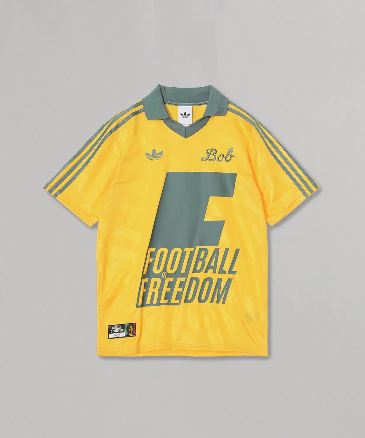 Мужская футболка-джерси с принтом Bob Marley ORIGINALS Adidas, Yellow
