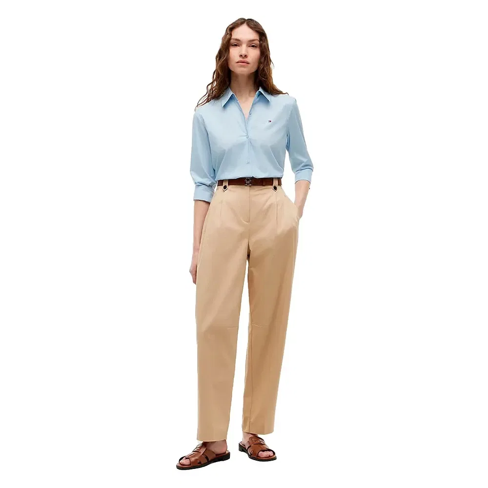 Женская рубашка из поплина с длинным рукавом Tommy hilfiger, Blue — фото 4