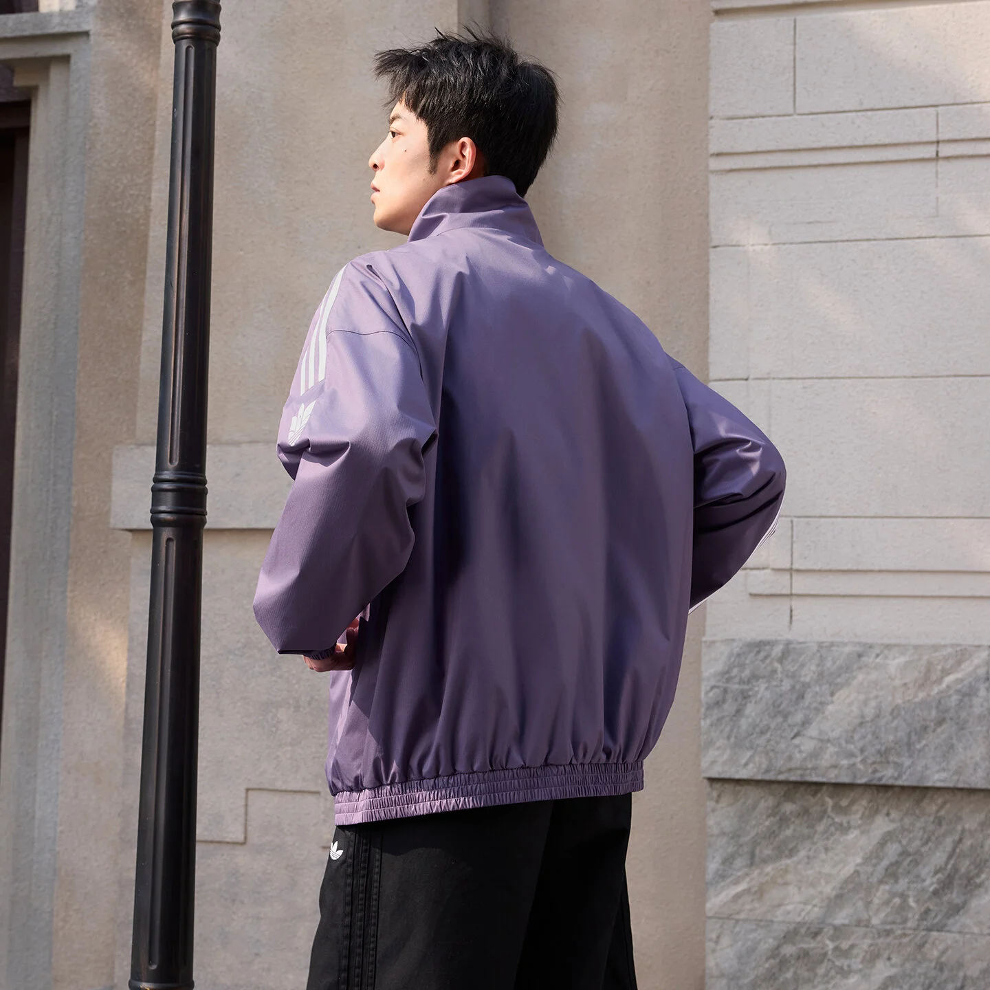 Куртка Adidas Originals Adicolor Trefoil Track, темно-фиолетовый — фото 3