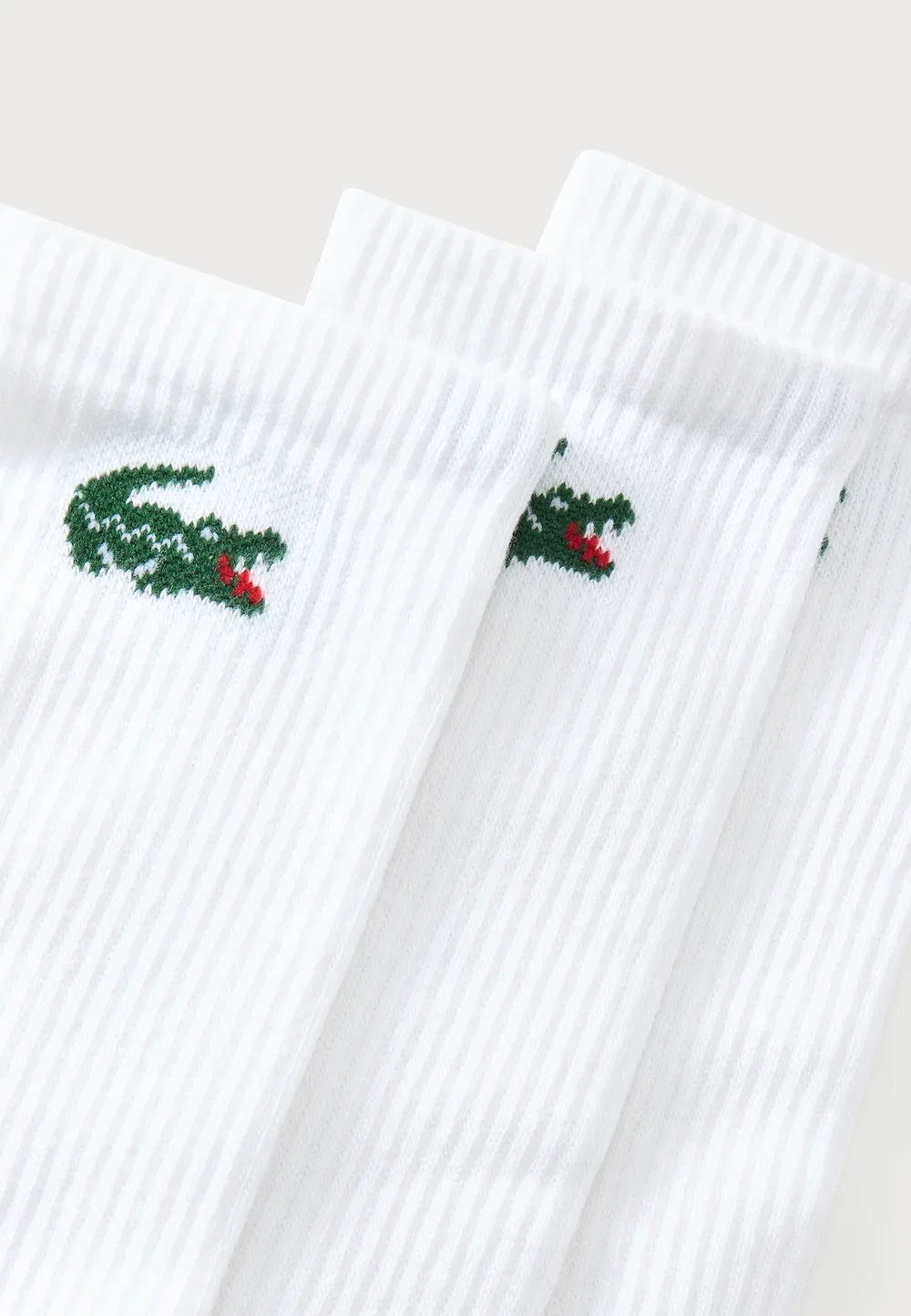 Набор носков Lacoste белый, 6 пар, унисекс — фото 2