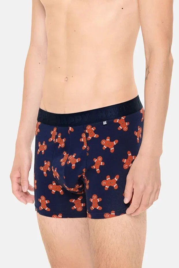Детские боксеры для мальчиков с принтом Happy Socks, Navy Blue — фото 3