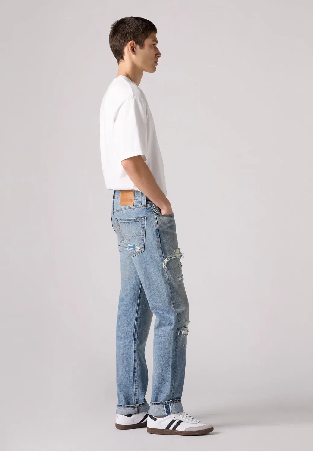 Оригинальные джинсы 501 прямого кроя Levi'S, Turquoise Rivet Dx Selvedge — фото 4
