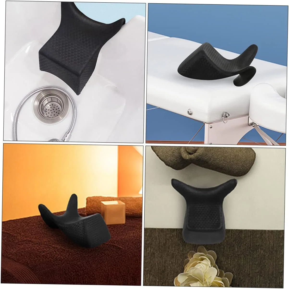 Шампунь подушка для шеи, PVC, 2 шт, 20x20x10 см, Schwarz Beatifufu — фото 3