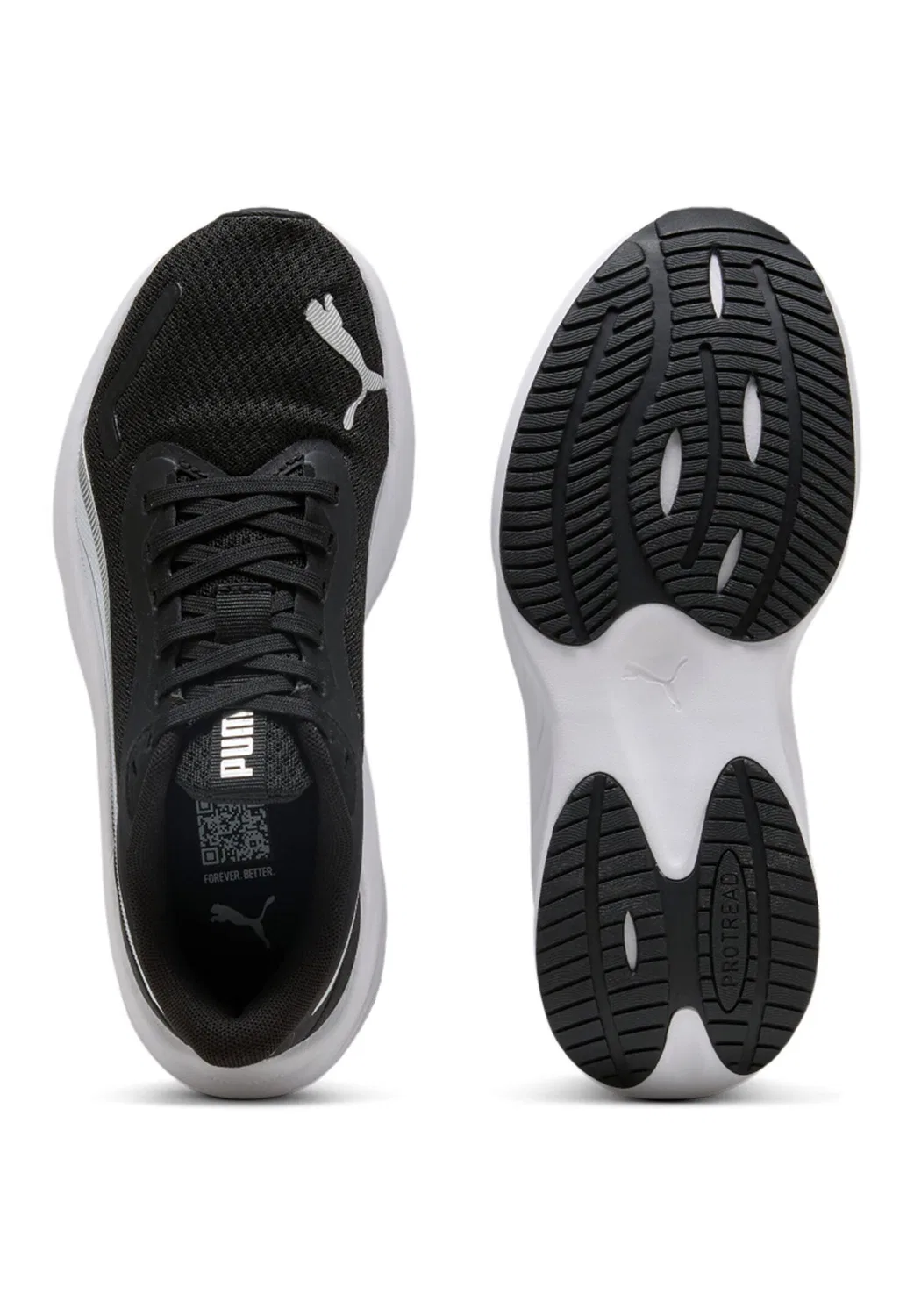 Детские кроссовки для зала Pounce Lite Jr Puma, Schwarz Weiss Schwarz — фото 4