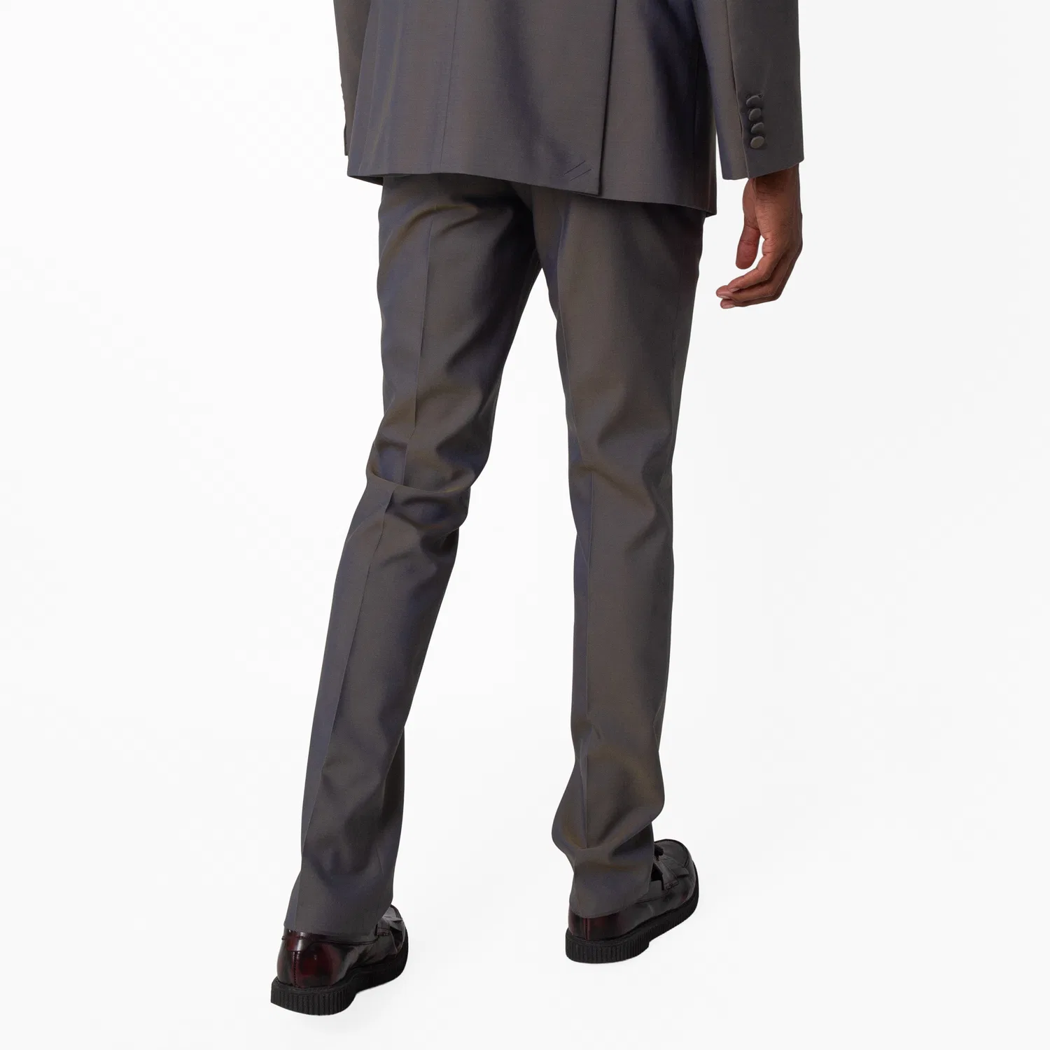 Брюки классические из шерсти Tailored Wool Trousers Burberry, Blue Multi-Color — фото 2