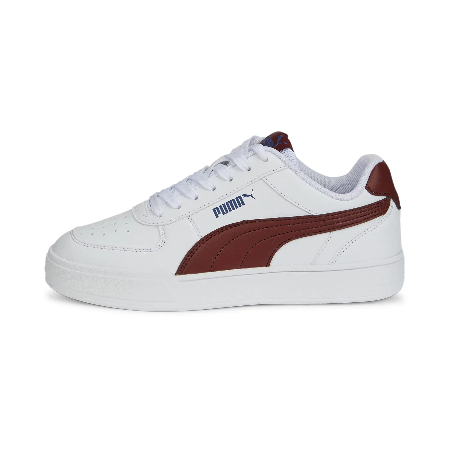 Детские кроссовки для мальчиков кожаные PUMA Caven Jr PUMA, White PUMA White Intense Red Blazing Blue