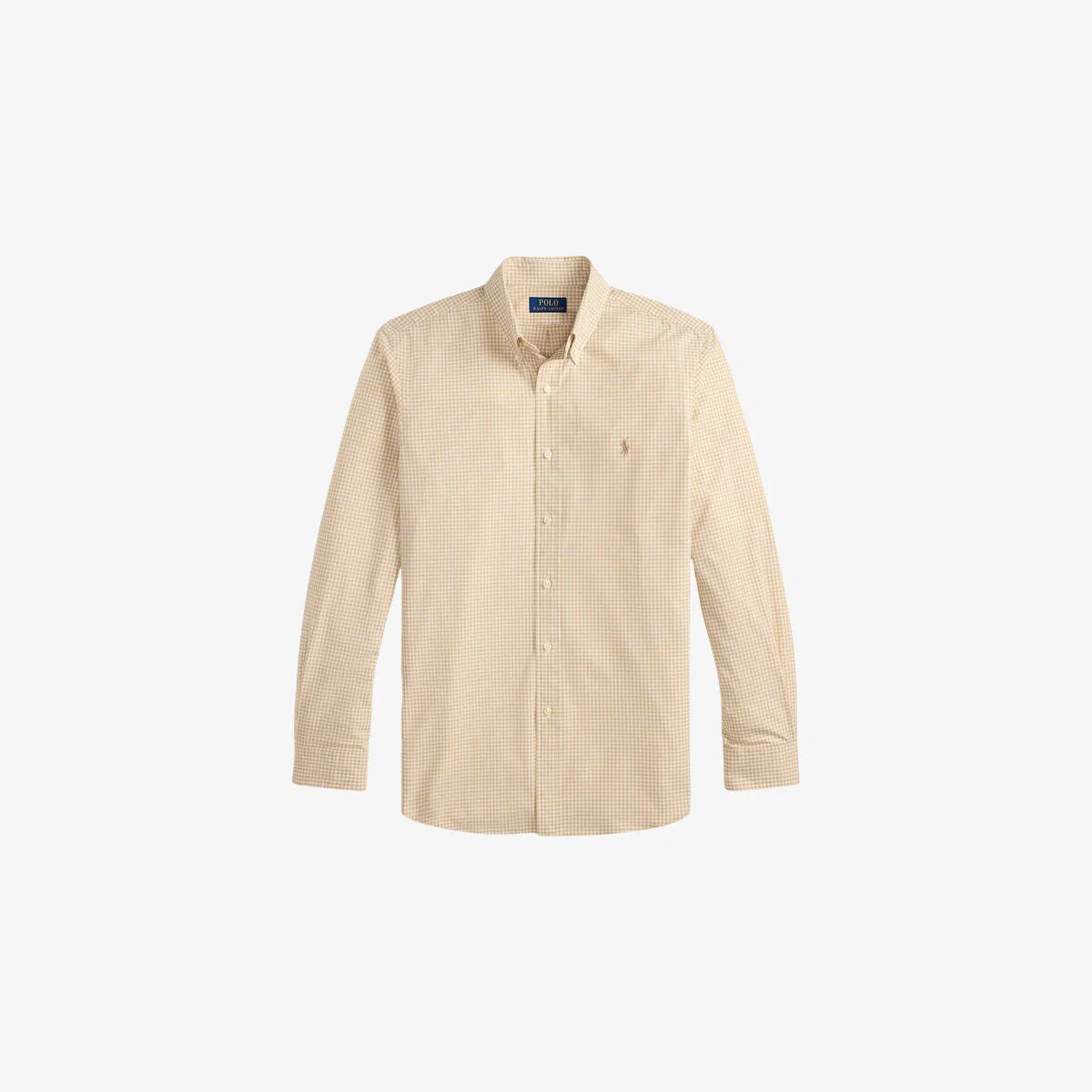 Рубашка из хлопкового поплина в клетку Polo Ralph Lauren, хаки/белый
