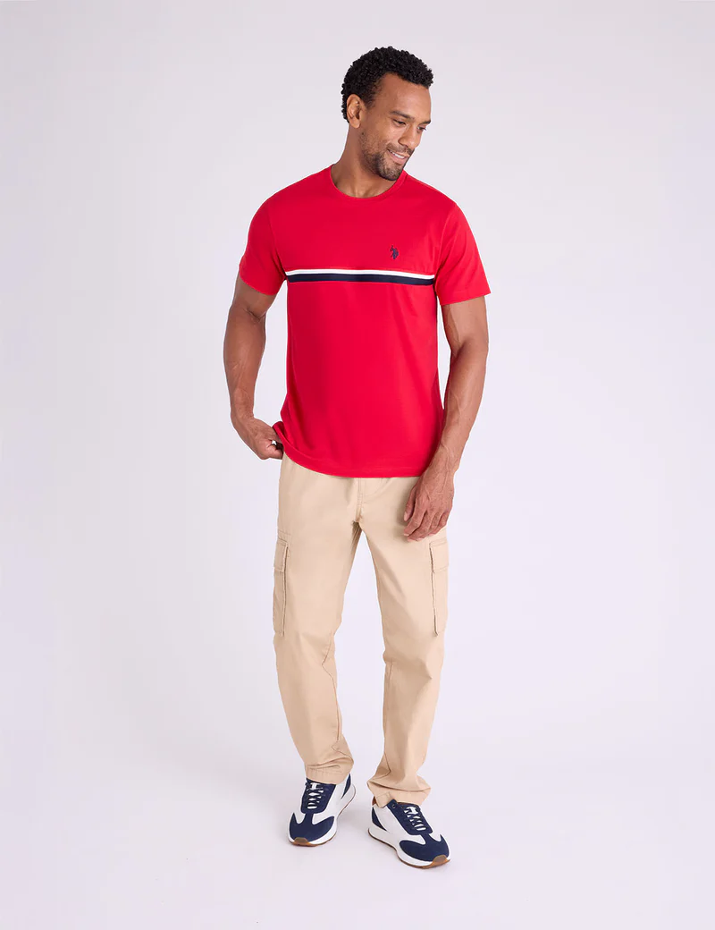 Футболка U.S. Polo Assn Signature Tricot Pieced Jersey, красный — фото 3