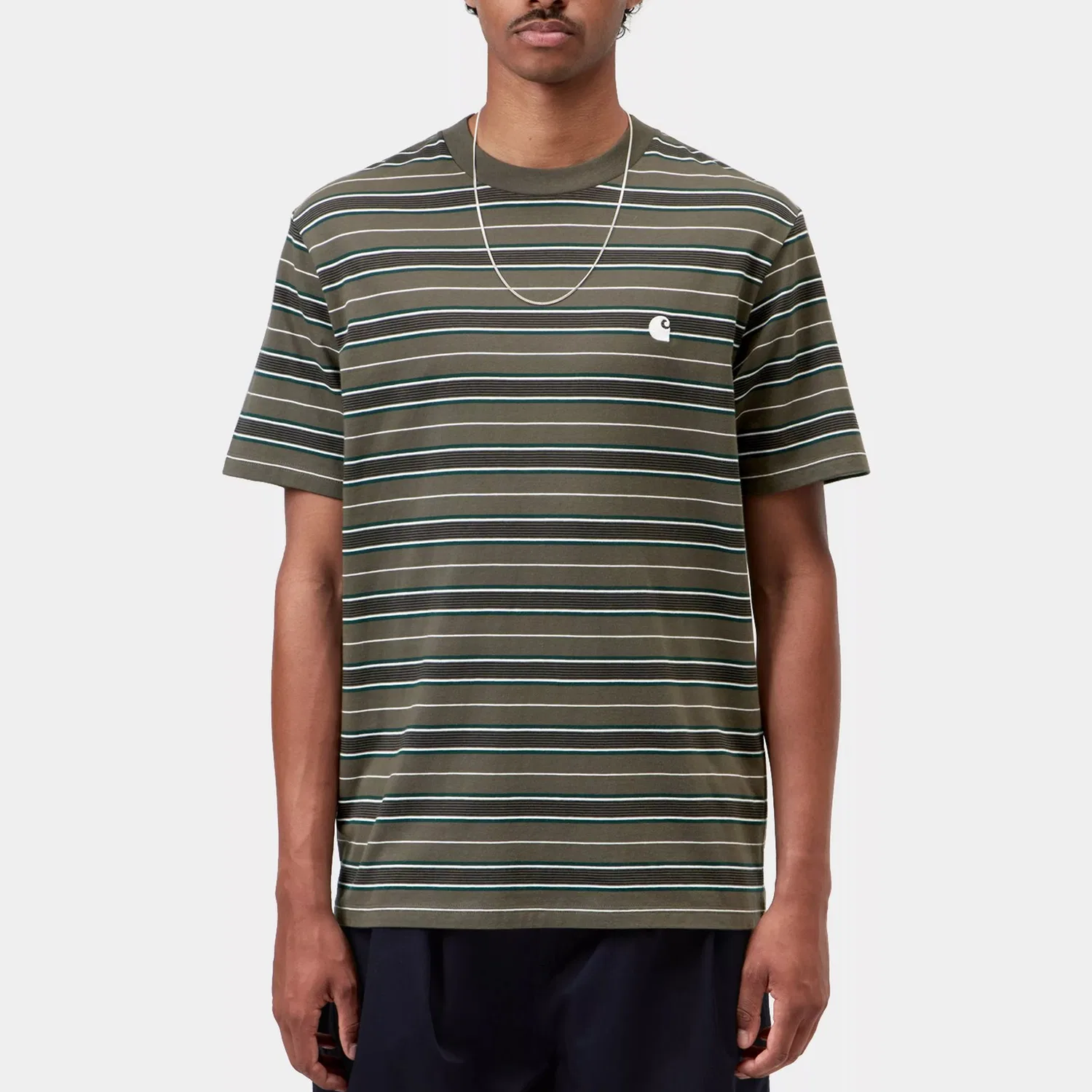 Детская футболка с длинным рукавом Carhartt WIP, Stripes Green — фото 4