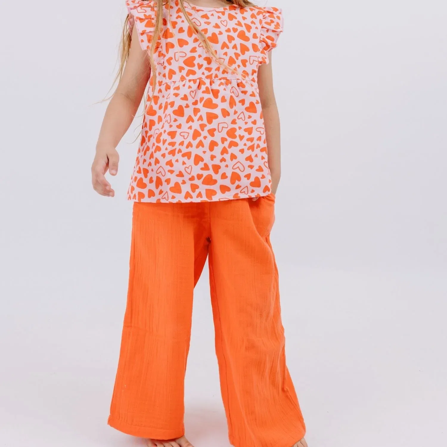 Штаны из ткани Coral Bloom Walkiddy, коралловый