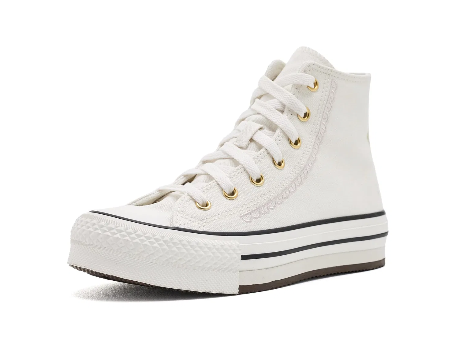 Кеды Chuck Taylor All Star Lift Platform Lace (для детей постарше) Converse Kids, Vintage White/Vintage White
