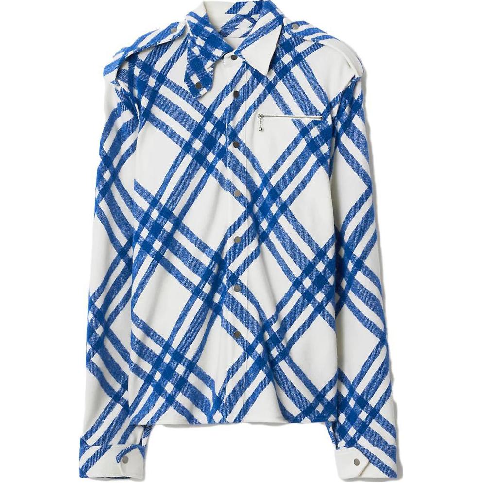 

Рубашка из шерстяной смеси в винтажную клетку Burberry, Knight Blue