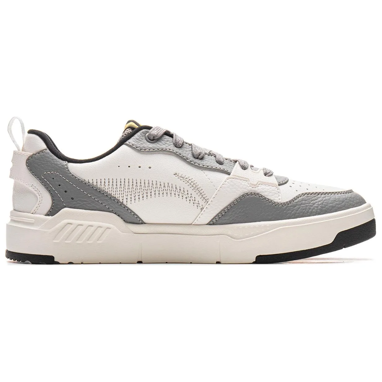 Кроссовки для скейтбординга Li-Ning Original Era противоскользящие с амортизацией, износостойкие, дышащие, низкие, мужские, бело-серые — фото 3