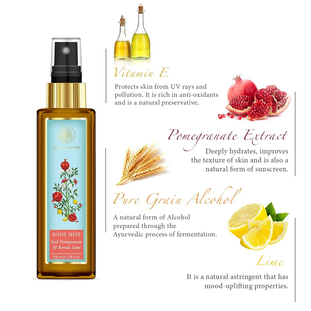 Боди мист Iced Pomegranate with Fresh Kerala Lime, Forest Essentials, 100 мл — фото 4