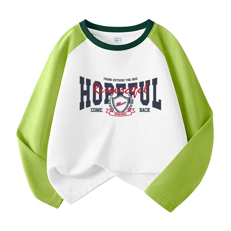 Детская футболка с круглым вырезом Olive Green/H Star English WARRIOR