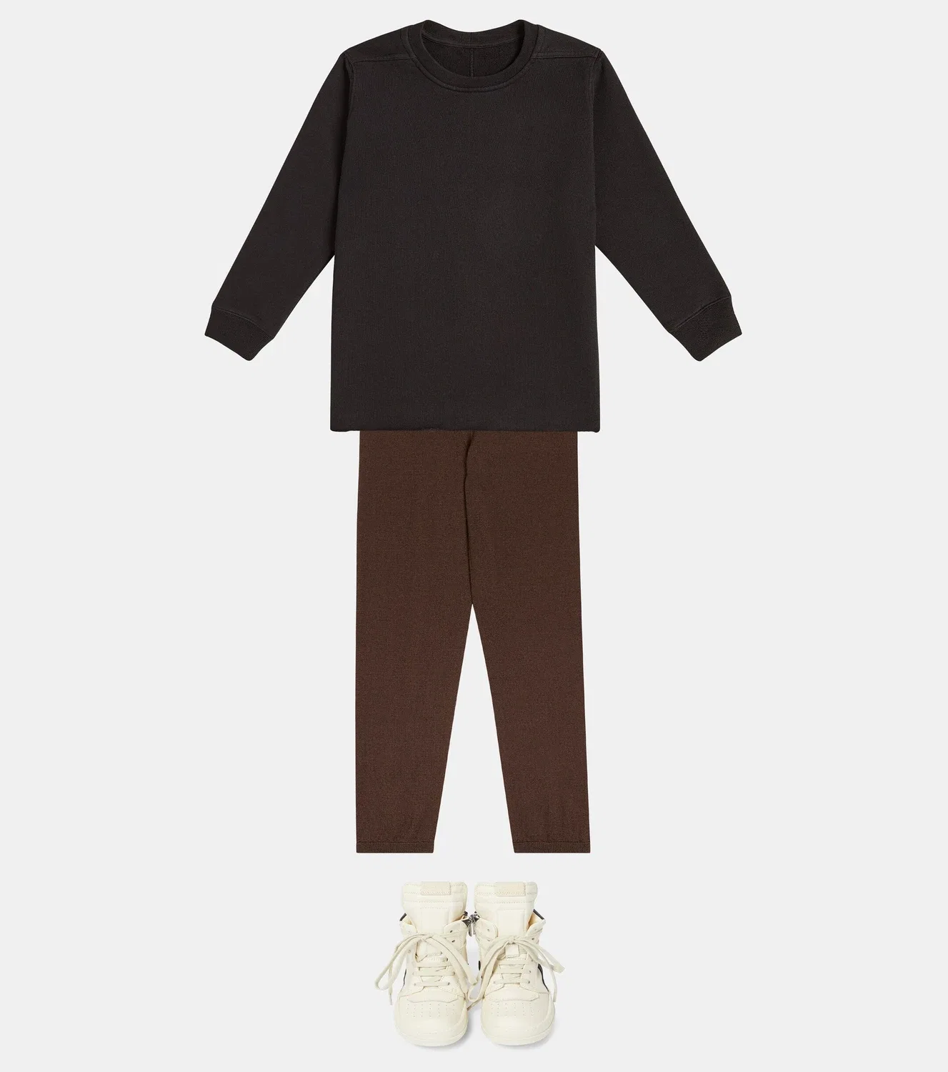 Худи хлопковое Babygeo Rick Owens Kids, черный — фото 2