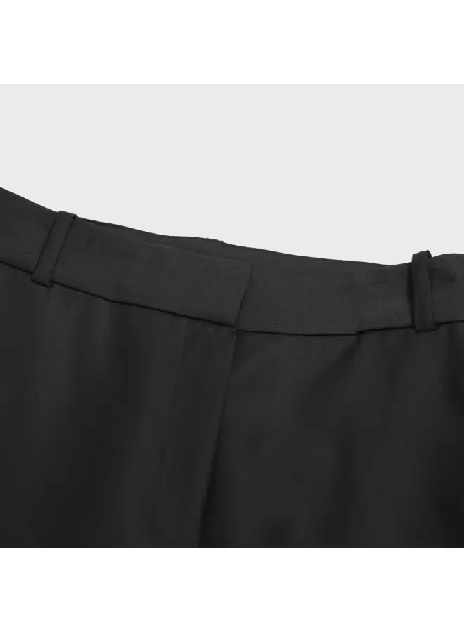Юбка-трапеция с застежкой-молнией и карманами миди Zara, черный — фото 4