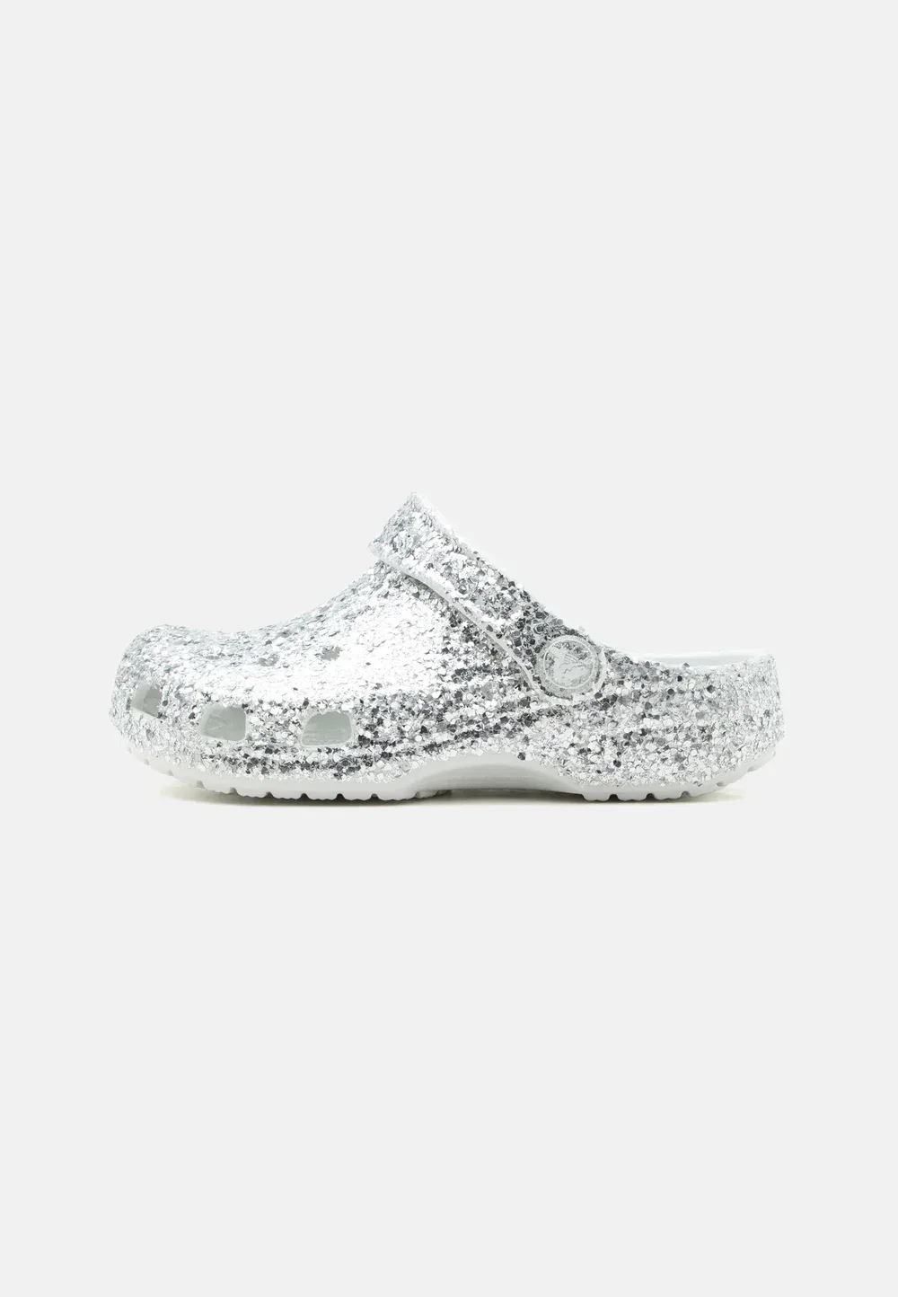 Классические сверкающие тапочки Crocs, Silver-Coloured