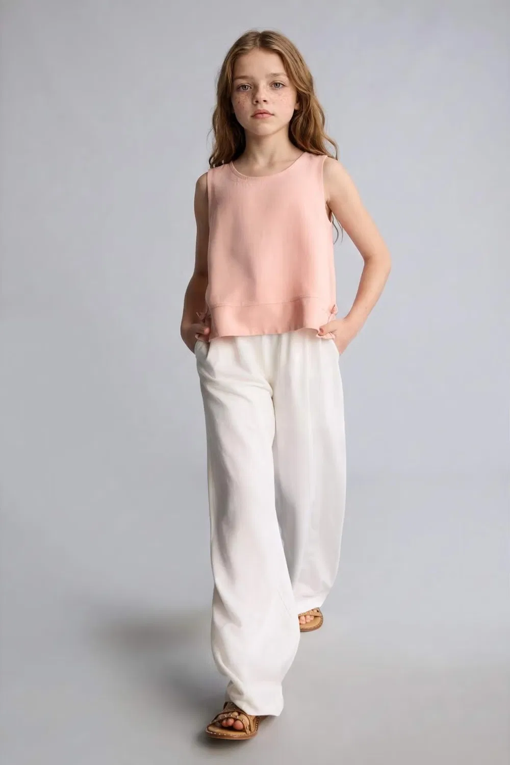 Блузка с коротким рукавом Girl regular fit Defacto, розовый — фото 2