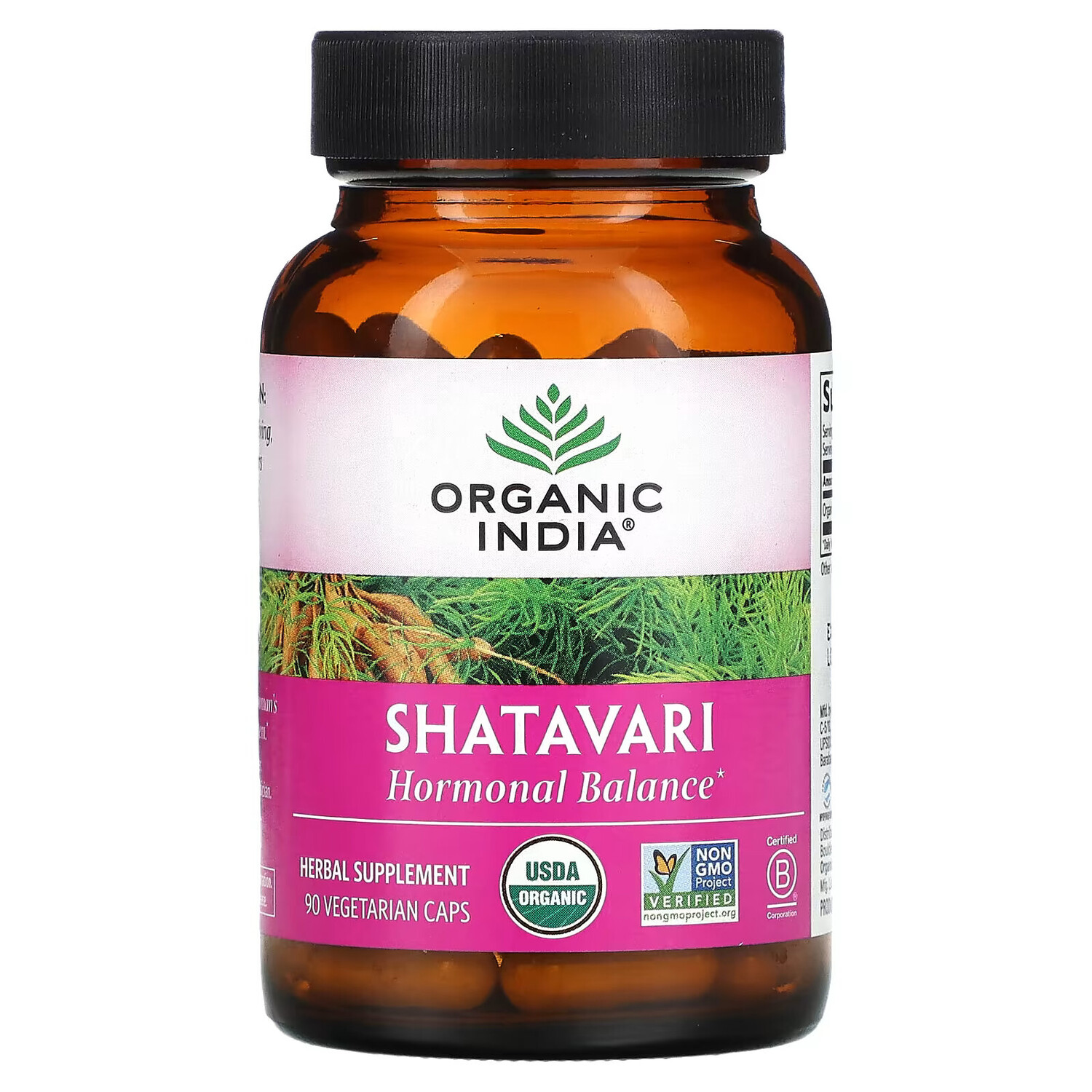 

Organic India, шатавари, 90 вегетарианских капсул