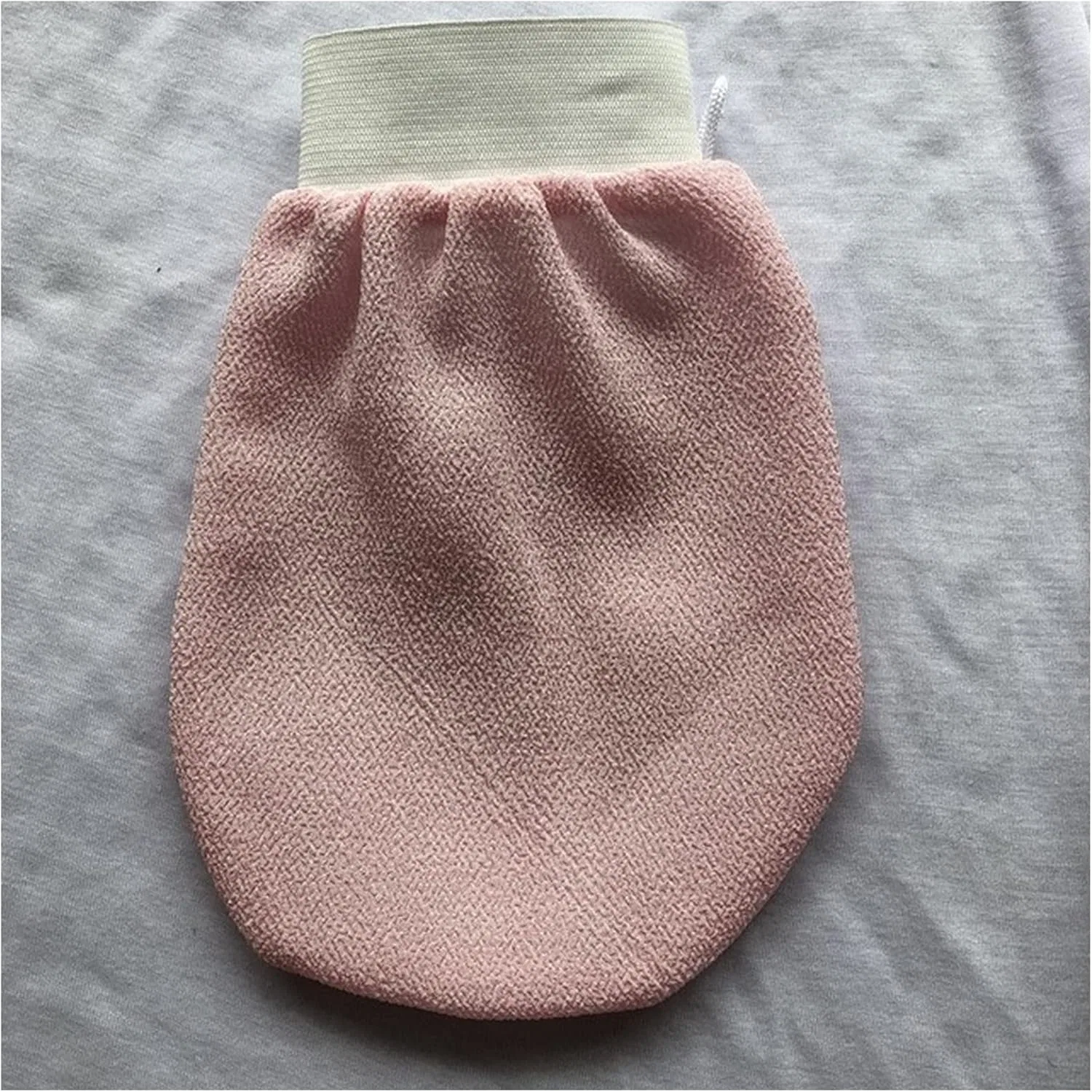Щетка для душа с длинной ручкой и эксфолирующие перчатки, DUnLap, 1 шт., Light Pink