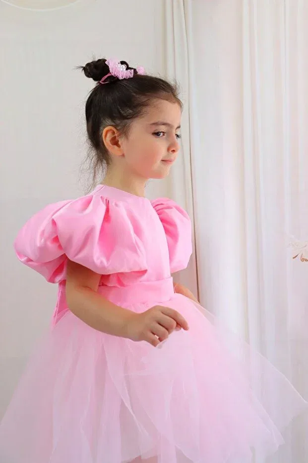 Детское платье для девочек с коротким рукавом Gül Baby, Pink