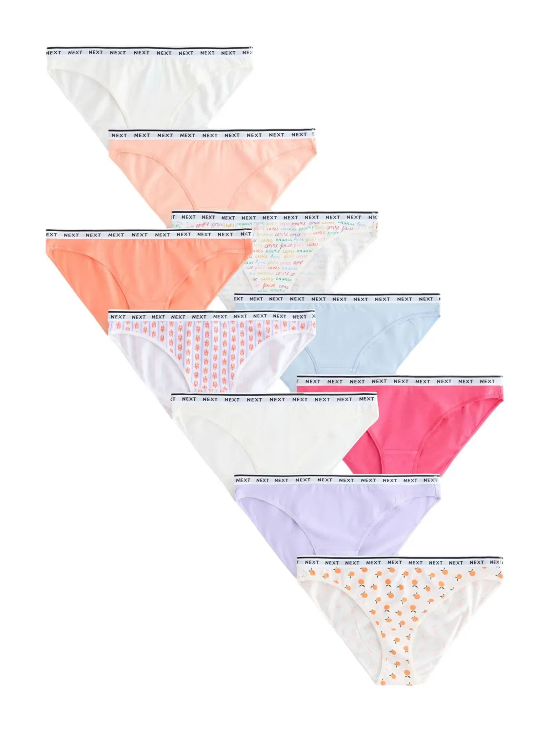 Трусы Next, Light Blue/Lavender/Orange/Peach/Pink/White